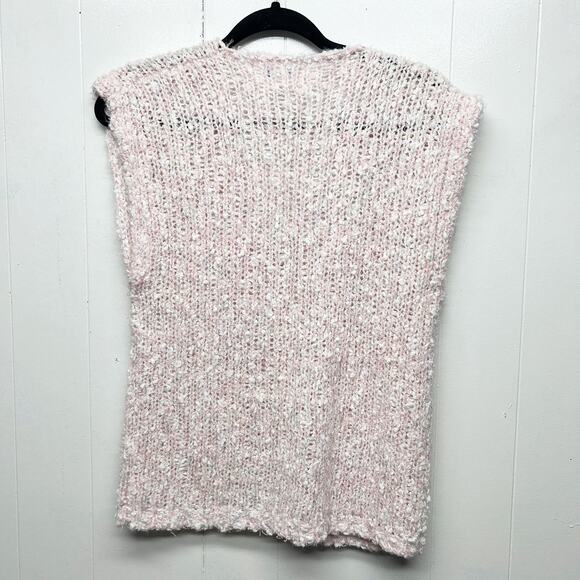Designed by Deans Vintage Silk Blend Pink Women's Vest Size Medium Chunky Knit - Picture 5 of 10